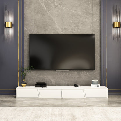 Console multimédia à 4 tiroirs de 94,5 pouces de large