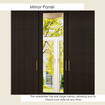 Armoire multifonctionnelle de grand rangement avec miroir