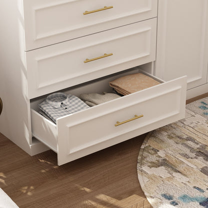 Armoire modulaire de grande taille (74,8 cm) avec portes et tiroirs en verre