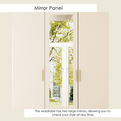 Armoire multifonctionnelle de grand rangement avec miroir