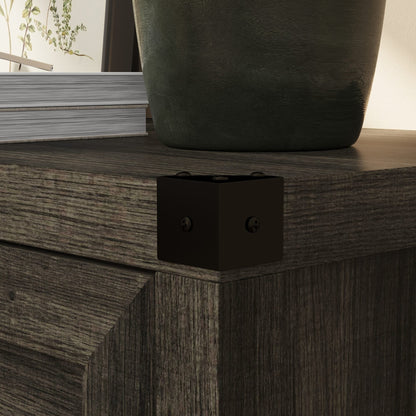 Commode rustique en bois de style campagnard, 12 tiroirs, 175,5 cm de large