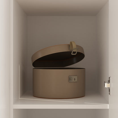 Armoire de rangement en bois manufacturé, grande penderie familiale avec barres de suspension