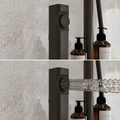 Système de douche avec robinetterie complète et affichage numérique de la température