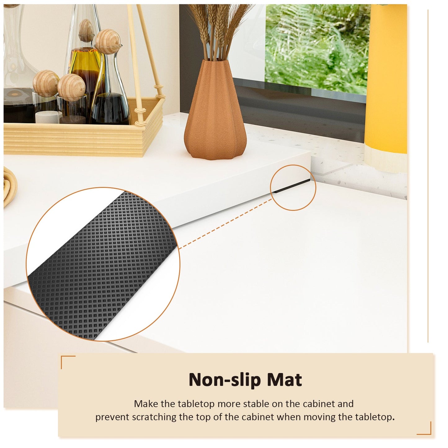 Table de travail pivotante en forme de L avec 6 tiroirs