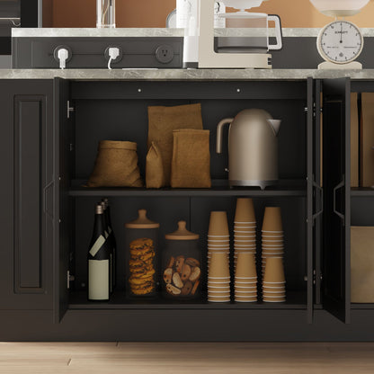 Îlot de cuisine avec plateau en bois massif et composite