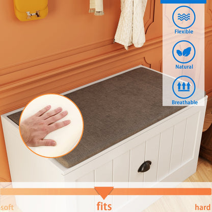 Meuble d'entrée avec étagère, rangement à chaussures et armoire à manteaux.