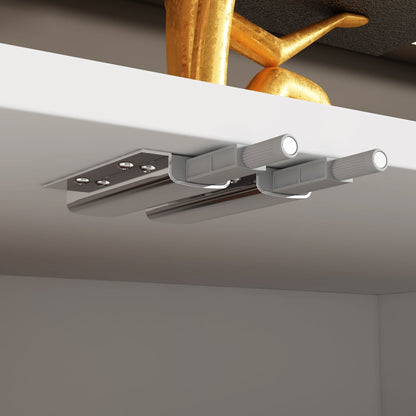 Buffet console en finition blanche, 4 portes en forme de U