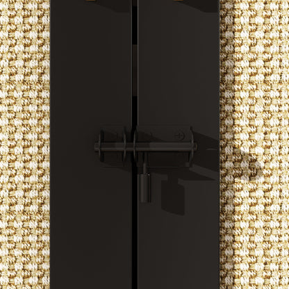 Enclos moderne pour bac à litière pour chat avec serrure et portes en sisal