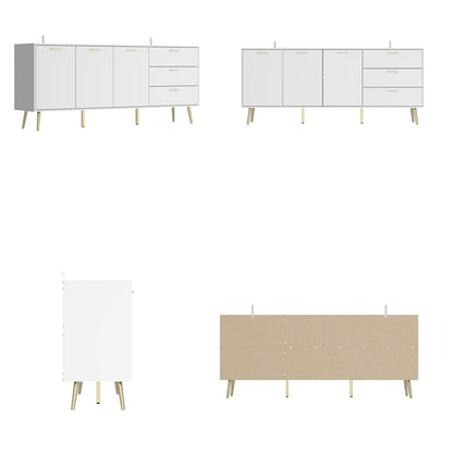 Buffet de 70,9 cm de large avec 3 portes et 3 tiroirs