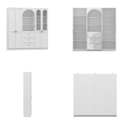 Armoire élégante avec un grand espace de rangement et une finition blanche