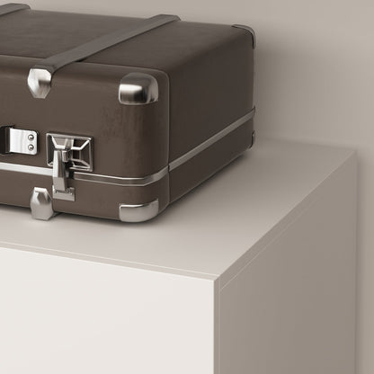 Armoire de rangement en bois manufacturé, grande penderie familiale avec barres de suspension