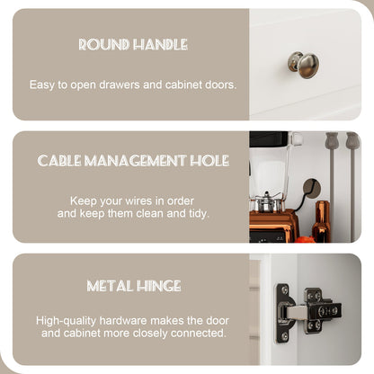 Buffet bar avec porte vitrée, vaisselier de cuisine avec tiroirs, porte-verres et casier à vin