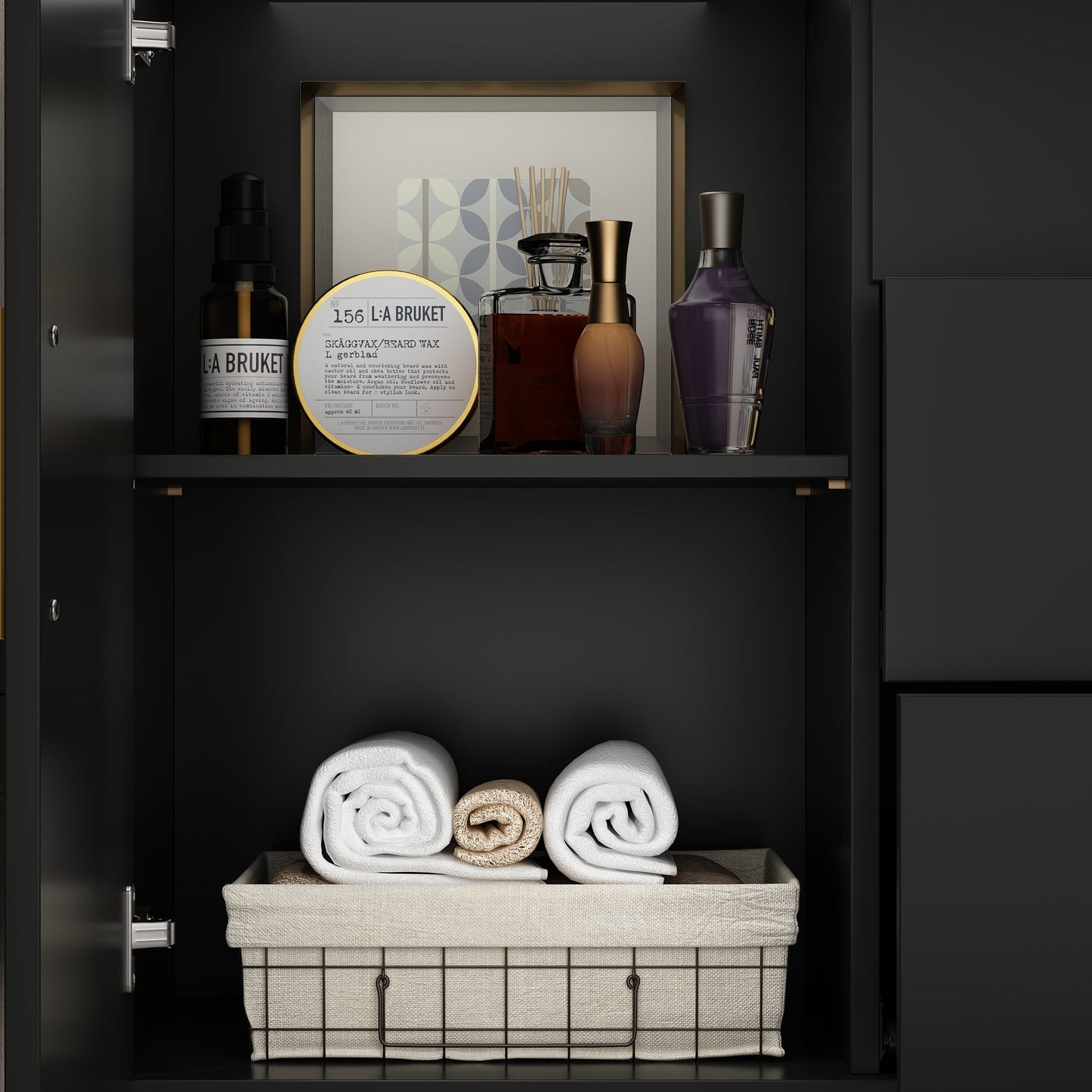 Meuble-lavabo simple sur pied avec plateau en bois composite