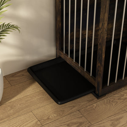 Cage pour animaux de compagnie à double porte de grande taille avec structure renforcée en acier