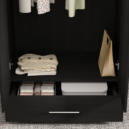 Armoire à 2 portes et 1 tiroir pour le rangement de la chambre