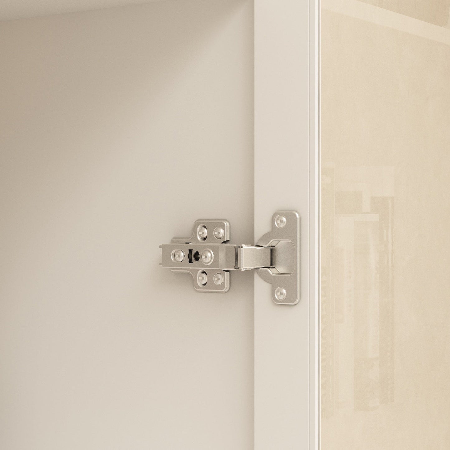 Grande vitrine d'angle avec étagère de rangement et bibliothèque combinées