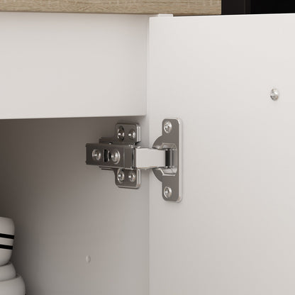 Îlot de cuisine avec rangements ouverts et étagère réglable, style moderne