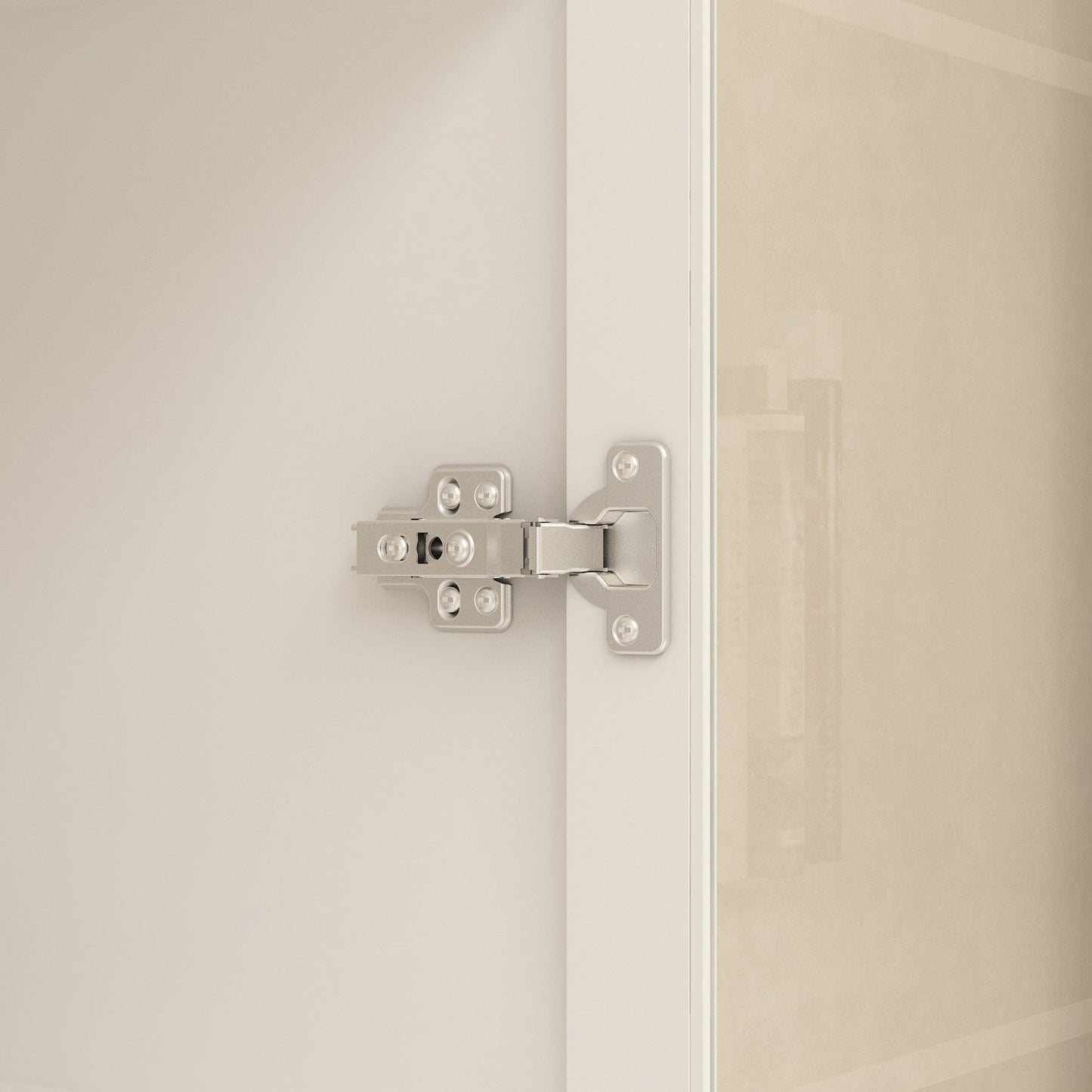 Grande vitrine d'angle avec étagère de rangement et bibliothèque combinées