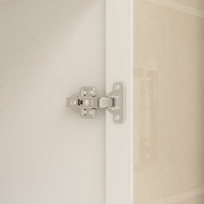 Grande vitrine d'angle avec étagère de rangement et bibliothèque combinées