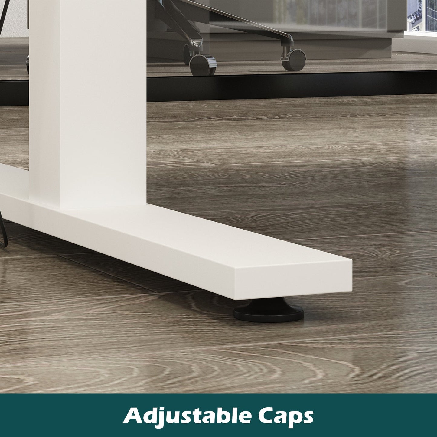 Bureau assis-debout extra-large avec vérin électrique - Plateau de 63 x 31,5 cm