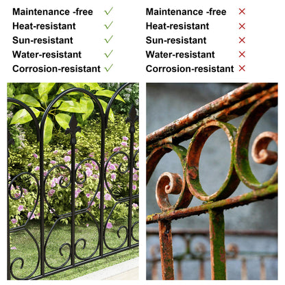 Clôture métallique 32 po H x 24 po L avec 5 panneaux inclus