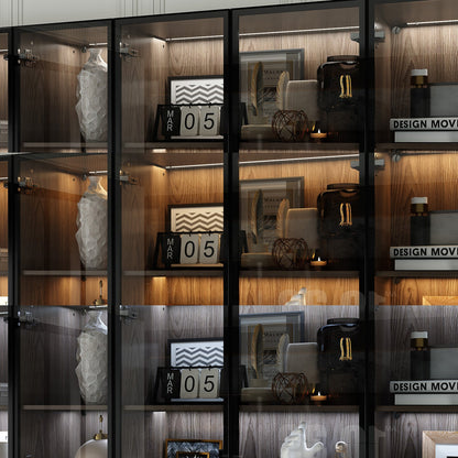 Bibliothèque combinée avec éclairage LED