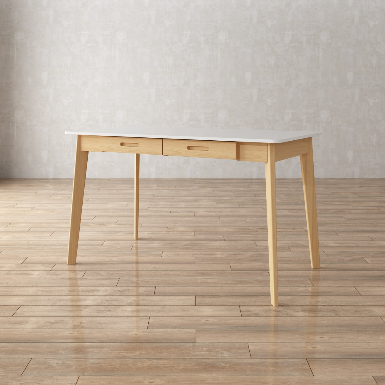 Bureau minimaliste en bois, large et robuste, 47,2 cm de large.