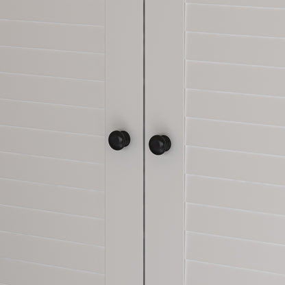 Grande armoire-penderie pour chambre à coucher, meuble de rangement à 4 portes et 5 tiroirs