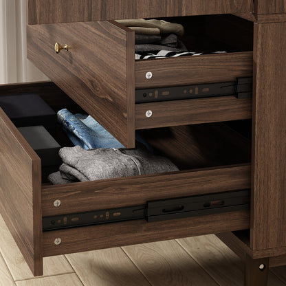 Armoire moderne grand placard de rangement 2 portes 2 tiroirs