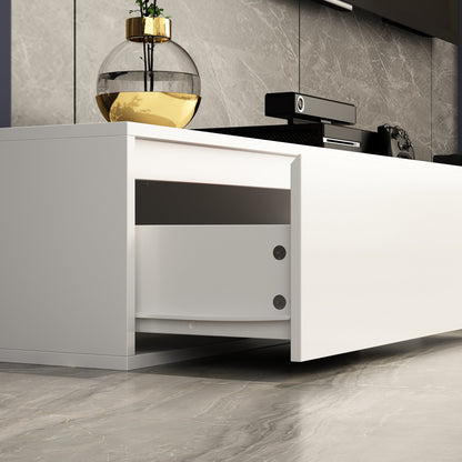 Console multimédia à 4 tiroirs de 94,5 pouces de large