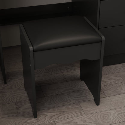 Coiffeuse avec miroir lumineux et prise électrique 