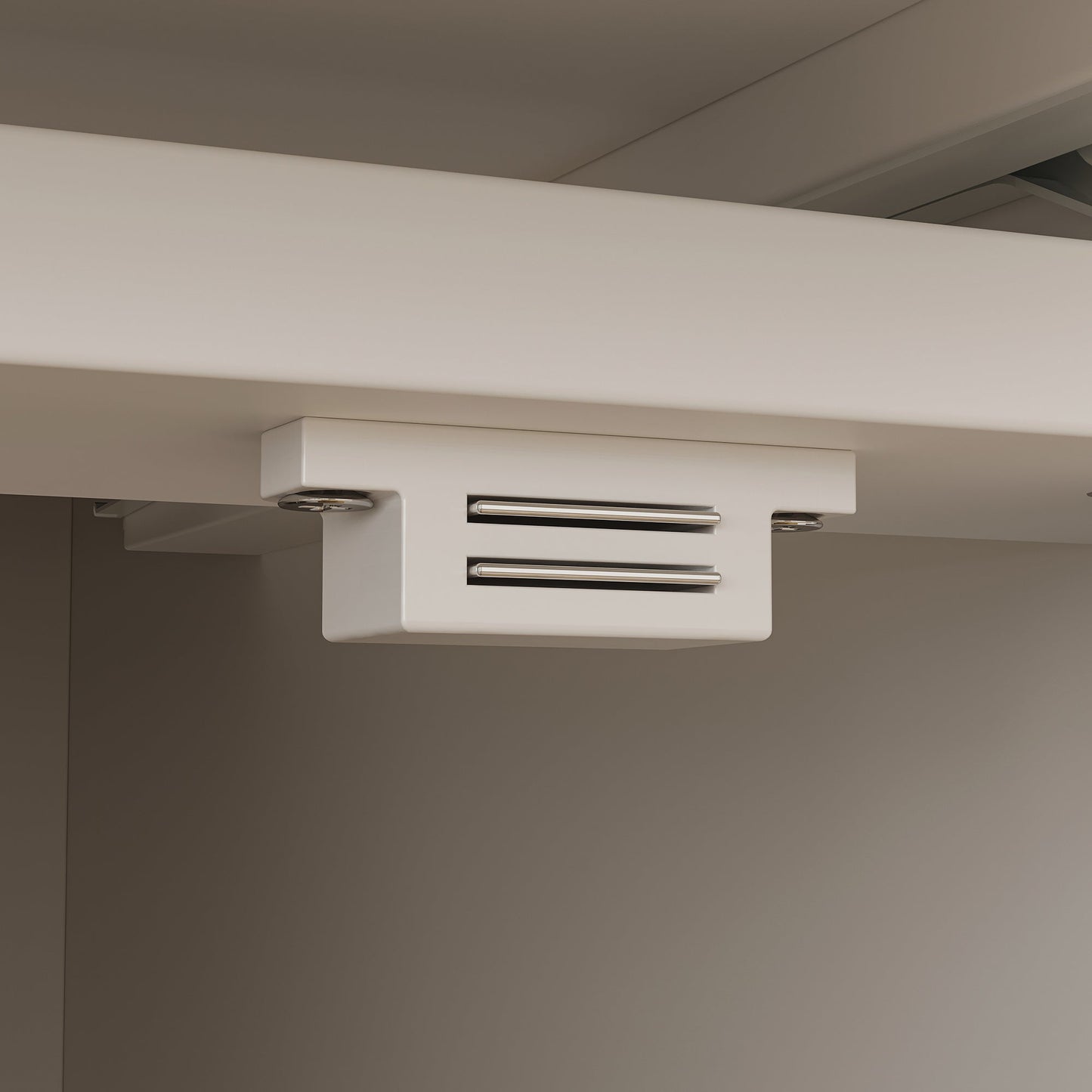 Bureau d'ordinateur à 6 tiroirs avec étagère et prise, 78,7 cm de hauteur x 58 cm de largeur