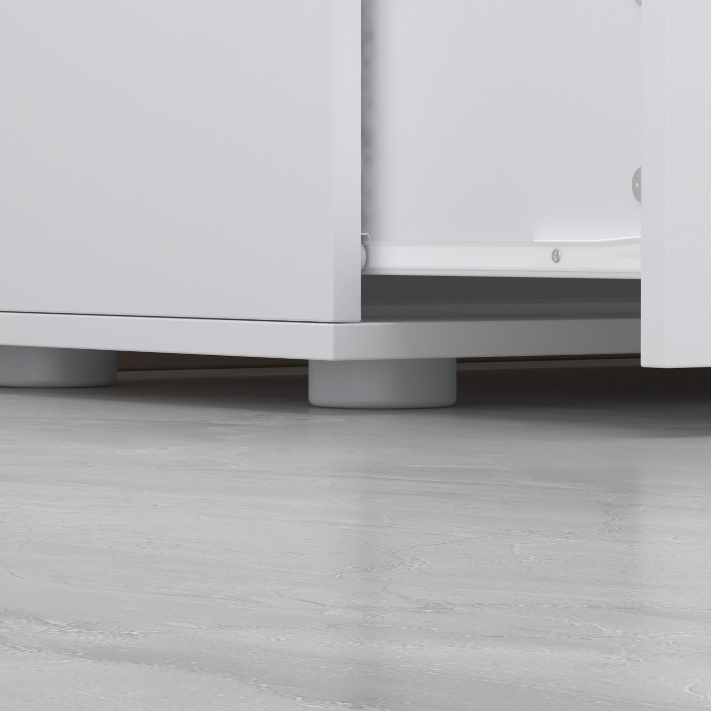 Buffet à 6 tiroirs aspect vieilli avec texture grainée - 150 cm de large