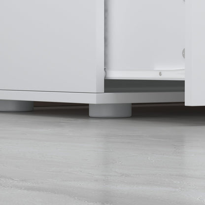 Buffet à 6 tiroirs aspect vieilli avec texture grainée - 150 cm de large