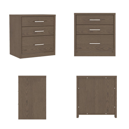 Table de chevet à 3 tiroirs avec compartiment caché