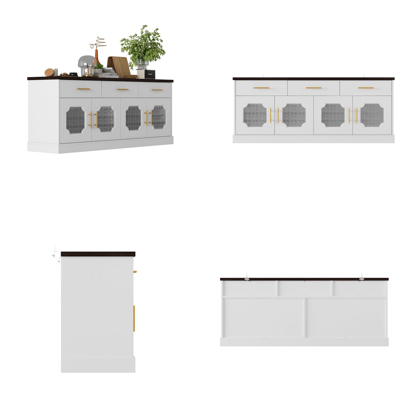 Buffet/meuble de rangement de 63 po de largeur