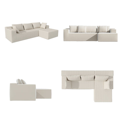 Canapé-lit rembourré de 106 pouces de large avec accoudoirs et deux coussins