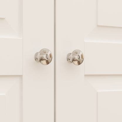 Armoire-penderie blanche élégante de 63 pouces de large avec miroir, 4 portes et 6 tiroirs