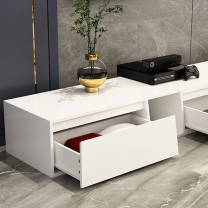 Console multimédia à 4 tiroirs de 94,5 pouces de large