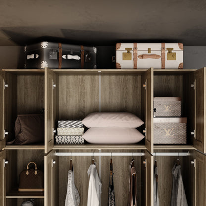 Armoire de style rustique avec 4 portes tressées en vigne