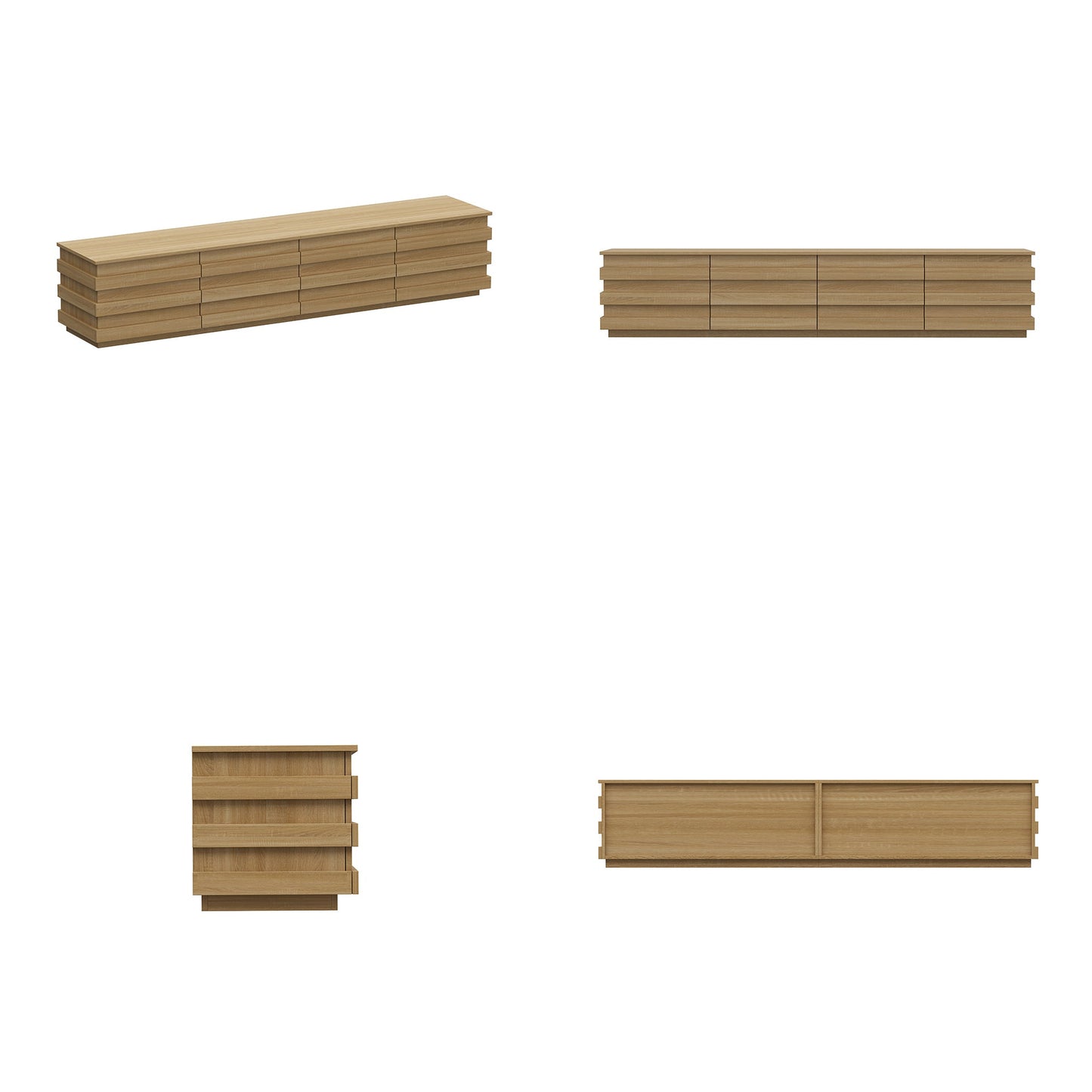 Meuble TV à 4 tiroirs de 78,7 po de largeur