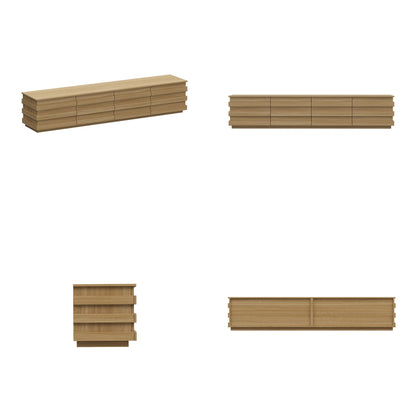 Meuble TV à 4 tiroirs de 78,7 po de largeur