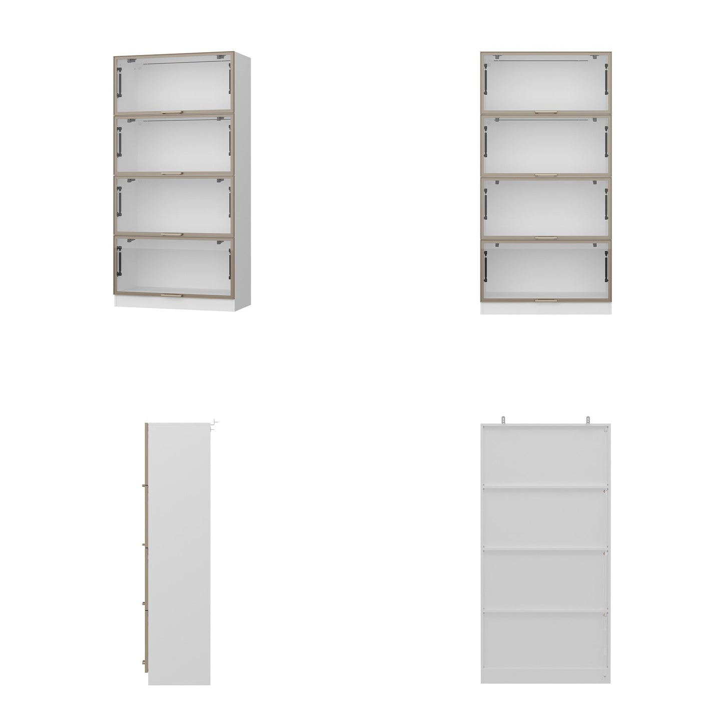 Vitrine vitrée à 4 niveaux avec éclairage LED