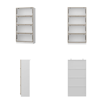 Vitrine vitrée à 4 niveaux avec éclairage LED