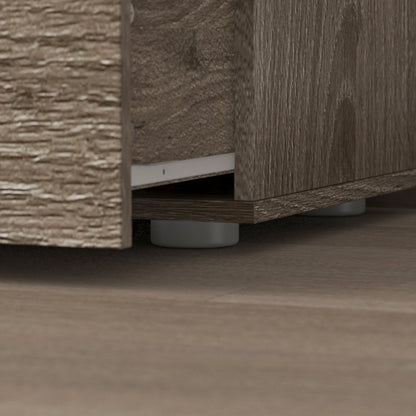 Buffet à 6 tiroirs aspect vieilli avec texture grainée - 150 cm de large