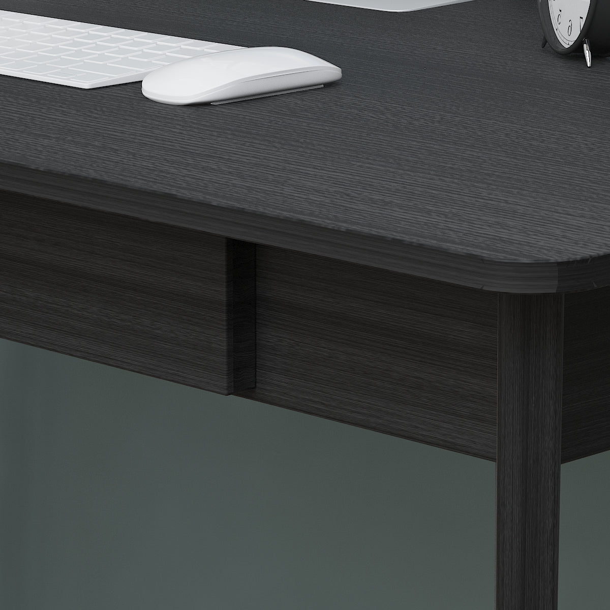 Bureau minimaliste en bois, large et robuste, 47,2 cm de large.