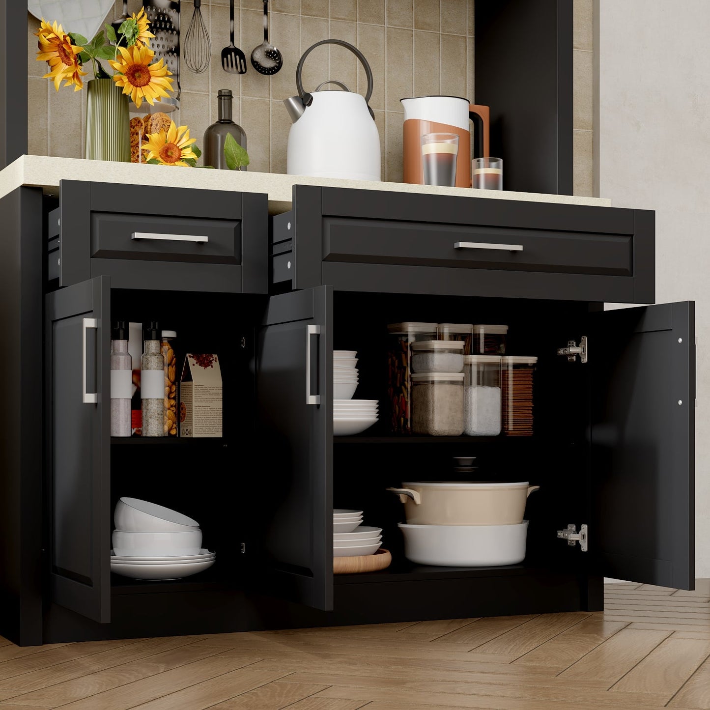 Buffet de cuisine de grande taille (47,6 po de largeur)