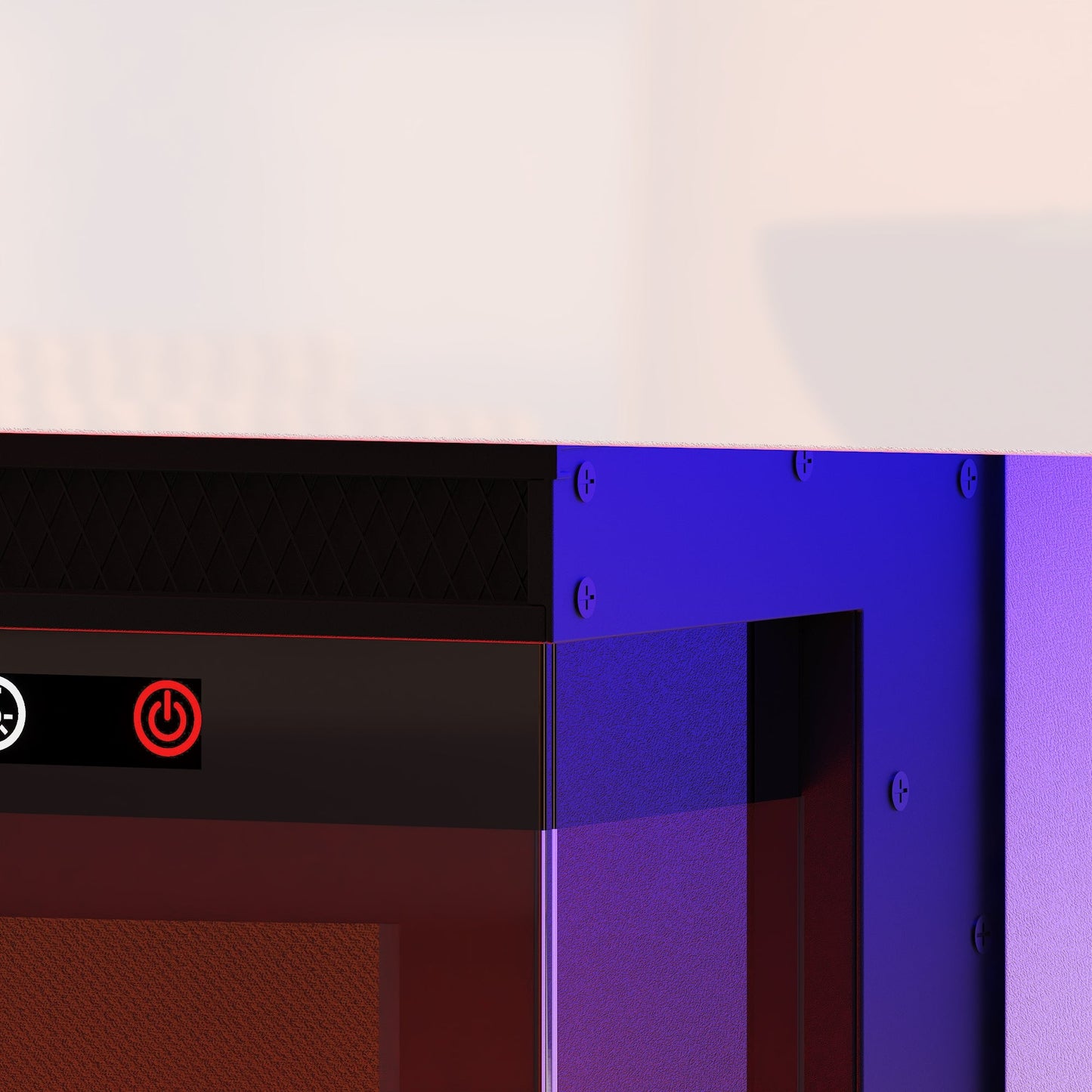 Meuble TV minimaliste et élégant avec cheminée électrique et éclairage