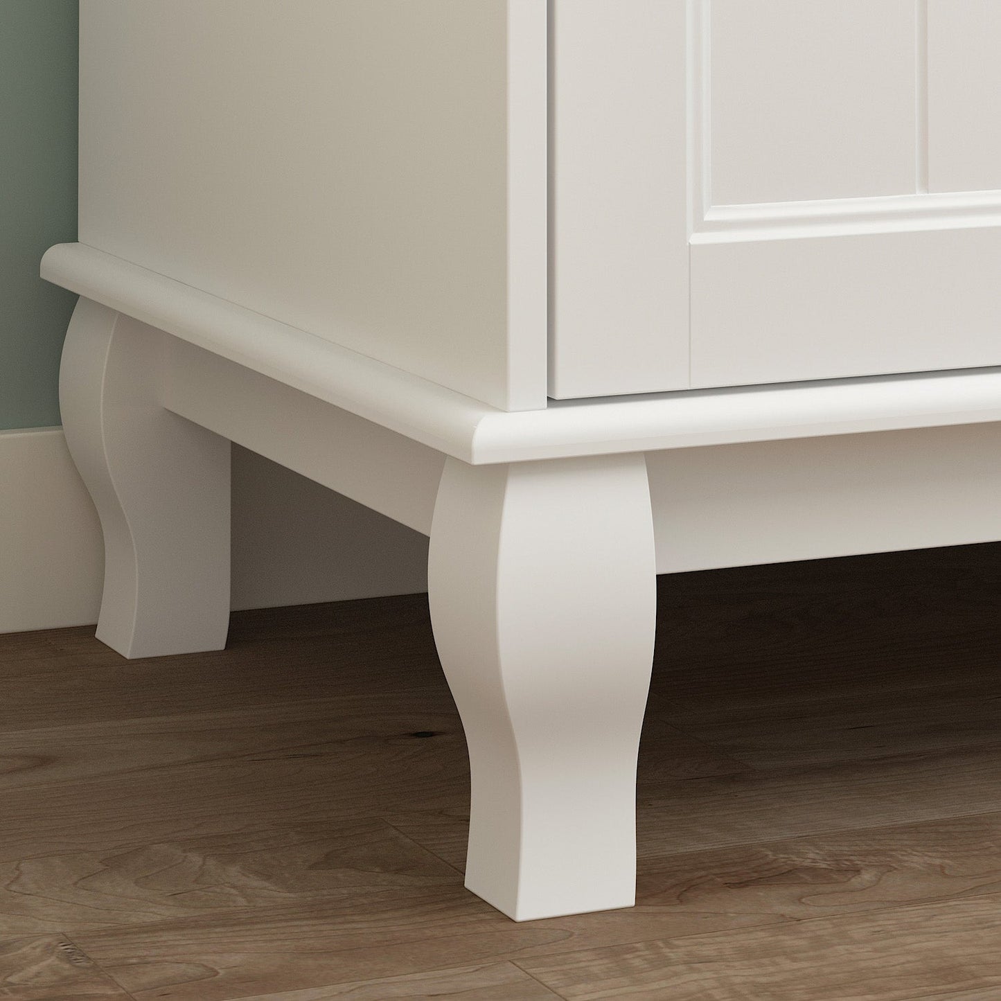 Armoire-penderie avec étagères et tiroirs de rangement, finition blanche, pour chambre à coucher