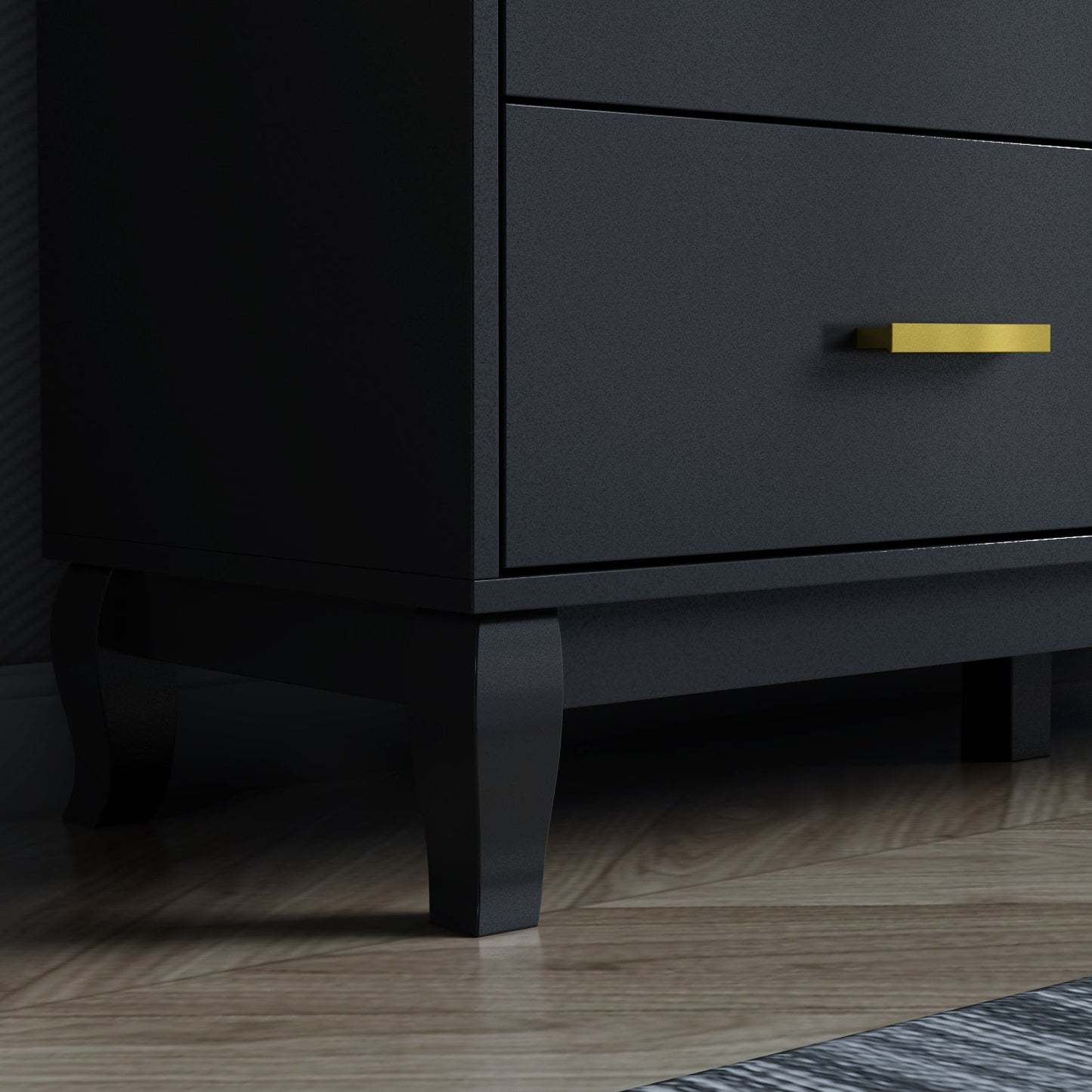 Commode double moderne blanche à 6 tiroirs pour entrée ou salon 